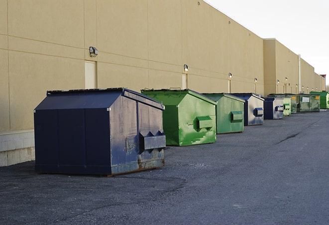 construction debris removed by dumpsters at a job site in South Hackensack